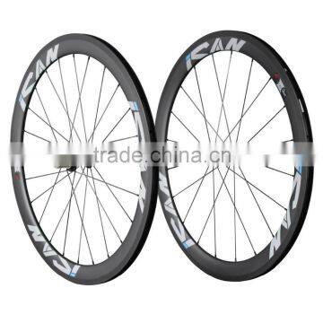 Carbon Light Aero Wheels Road Bike wheelset clincher 50mm for Sale