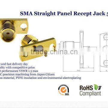 SMA Jack Female Straight Panel Receptacle Coaxial Connector