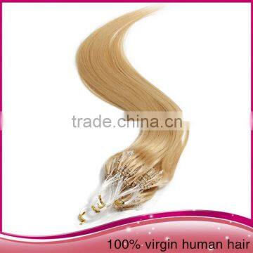 Cheap Micro Ring Loop Hair Extension Silky Straight Brazilian Raw Human Hair Loop Hair Weaving photo-4