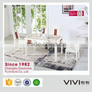 2016 hot-sale modern white marble top dining table