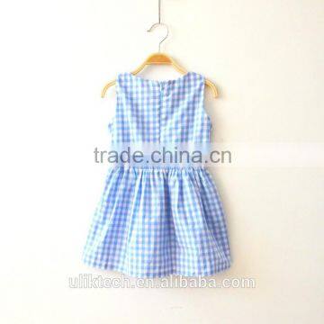 China factory direct price high quality plaid dresses with knitted coat for girls