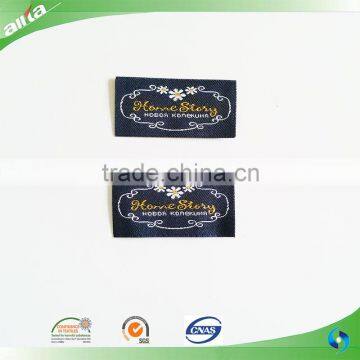 Custom gold logo label woven labels for swimwear