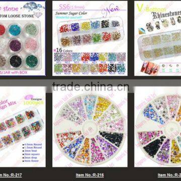 1440pcs SS6 SS8 SS10 SS12 SS16 SS20 SS29 Point Back Rhinestonescrystal stone for nails#1091