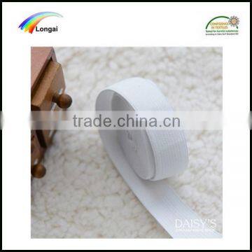 garment use white 2cm nylon/polyester elastic rubber webbing bands