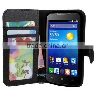 Book Wallet Leather Case Cover For HuaWei Ascend Y520,Stylish Cell Phone Case Cover