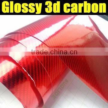 glossy 3d carbon fiber film with size 1.35*30m each roll