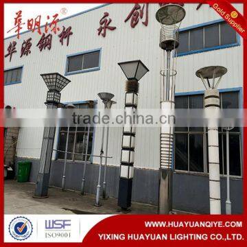 Hot dip galvanized steel square decorative road lamp post