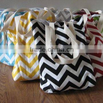 Canvas Chevron Stripe Bag/ Colorful Canvas Tote Bags 2015