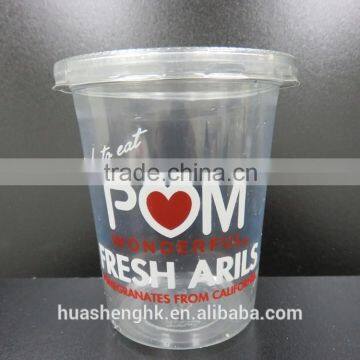 PET Material and Cup Type Plastic 8oz Smoothie Cups with Lids