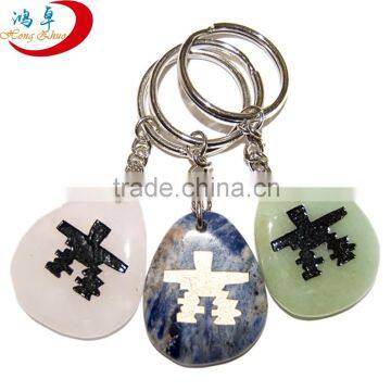 Promote Product Gemstone Rose Quartz Key Chain