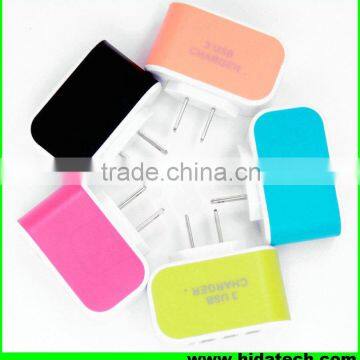 Wholesale triple usb charger with 3 usb port home charger for mobile phone