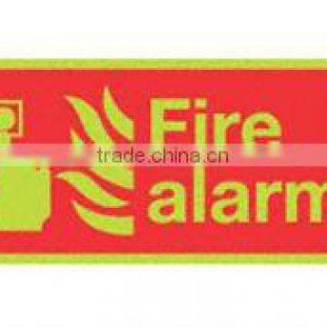 Photoluminescent Fire sign/glow in dark fire signs