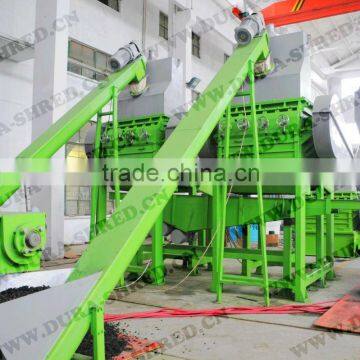 Fully automatic waste tire cutting manufactured In China