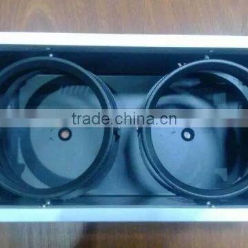 2 head g53/ar111/qr111 recessed grille lighting fixture