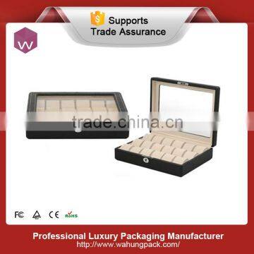 Acrylic Window Wood Watch Gift Box With Leather photo-3