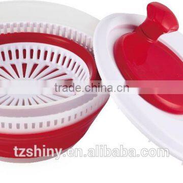 2016 Kitchen Gadget Plastic Collapsible Salad Spinner Multifunctional Salad Mixer