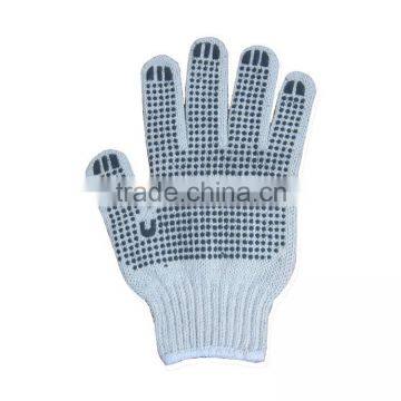 POLYESTER/COTTON SEAMLESS KNITTED GLOVES SINGLE SIDE PVC DOT