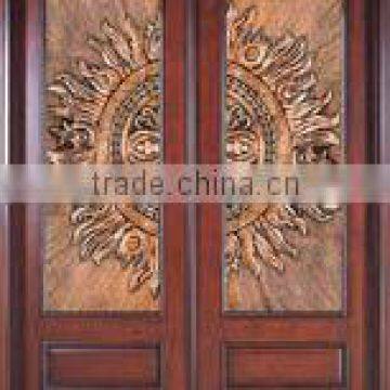 Copper panel entry door