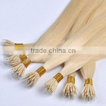 Full cuticle intact soft human Russian hair, nano ring hair extensions