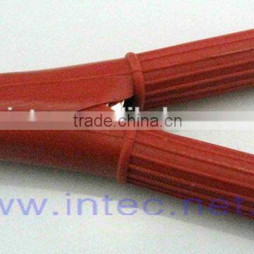 Jumper Wires Alligator Crocodile Roach Test Clip Plastic Handles Crocodile clips 75mm red color I00118