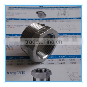 Class 150 casting 304 ss grade 3/4x1/2 hexagon bushing