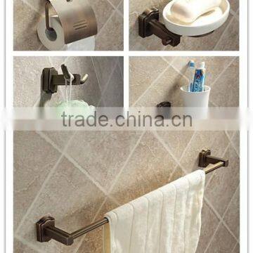 antique bronze clothes hook Tooth brush cup frame soap tray toilet paper rack towel bar bathroom accessories 5 pcs set