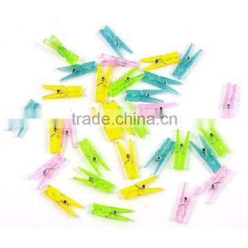 cheap colored mini plastic clothespin