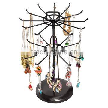 Black Metal Rotating Jewelry Display Stand 2 Tier Necklace Display Stand Quality Choice photo-2