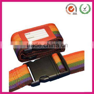 Retractable rainbown luggage belt strap/lanyard with ID pocket