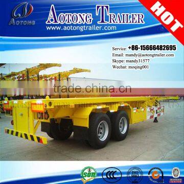 2 Axle or 3 Axle 20ft 40ft Skeleton Semi Trailer Container Chassis Trailer for Sale photo-3