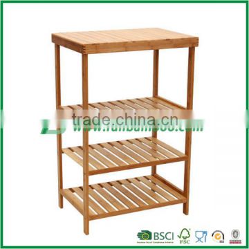 Fuboo 4 tier bamboo shoe rack, cheap simple shoe shelf