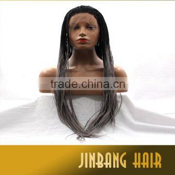 2016 Wholesales New Products Heat Resistant Straight Braiding Synthetic Lace Front Wig photo-3