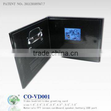 Custom rechargeable video brochure with OEM logo