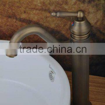 Antique Brass Single Handle Basin Faucet,Bathroom Wash Mixer QH1806B