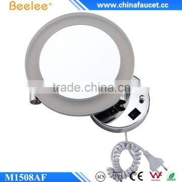8'' Round Brass Acrylic Mirror Led Compact Bathroom Wall Mirror Quality Choice photo-4