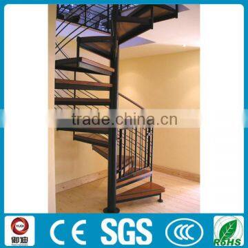 White Painting Steel Wood Used Spiral Staircase For Home and Shop photo-5