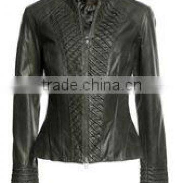 OEM Lady Leather Jacket Manufacture Custom High Quality Women Leather Jacket Wholesale