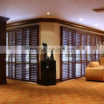 Wholesale cheapest wood blinds high quality door sliding louver