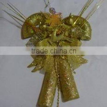 2015 Plastic Christmas Decoration with Gold Glitter