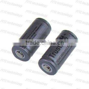 PCB Protected TrustFire battery 16340 battery 880mAh, 3.7v battery Li-ion TrustFire rechargeable Battery