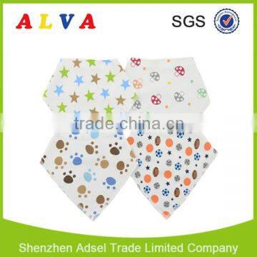 Alva 2015 New Product Cotton Bandana Bibs wtih Snap Baby Bandana Bibs