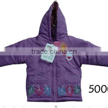 girl cute winter jacket in apparel stock