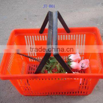 plastic shopping rolling trolley with wheels