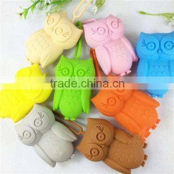 Promotional Gift Fahshion Wholesale Owl Shape Silicone Key Holder