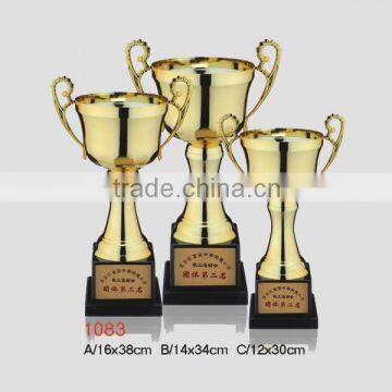 different size metal trophy cup trophy