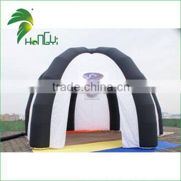 Advertising10m Tall White And Black Inflatable Spider Tent With Blower Attached