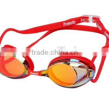 Silicone racing waterproof swim goggle