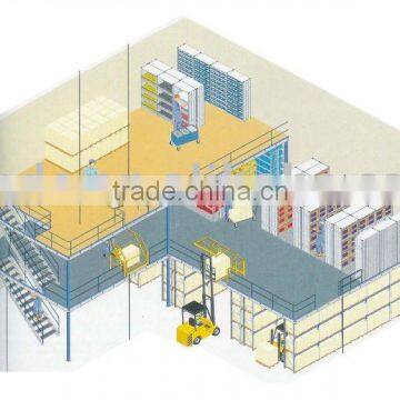 raised steel structure mezzanine floor with TUV