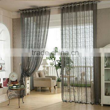 Home decoration organza lace fabric living room curtain for balcony