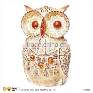 Resin Coin Saving Box Owl Outdoor Garden Decor